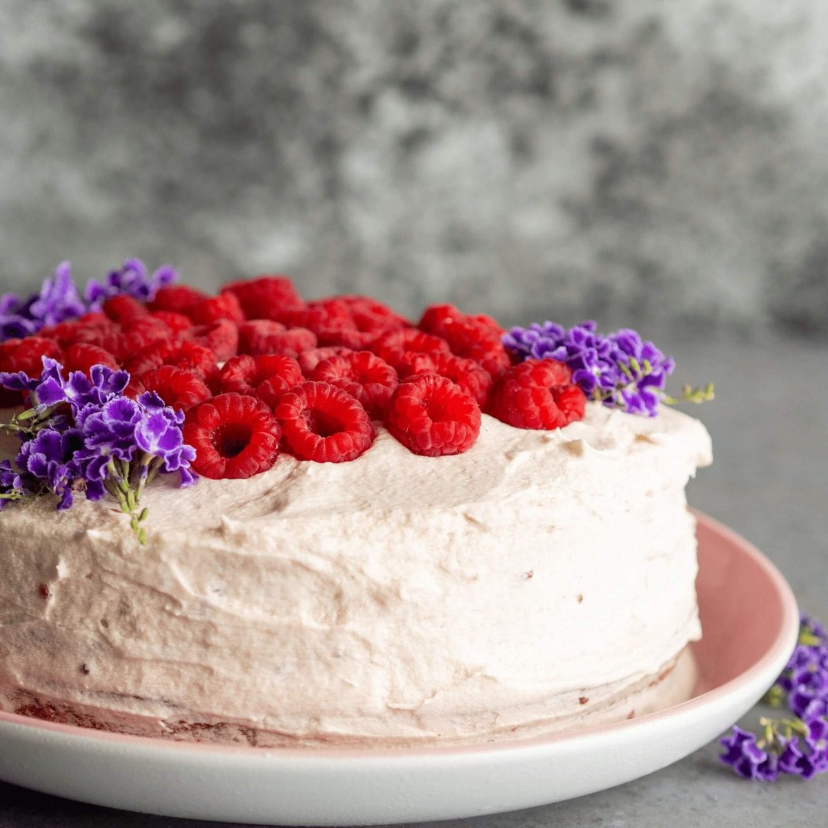 Vegan Raspberry Banana Birthday Cake