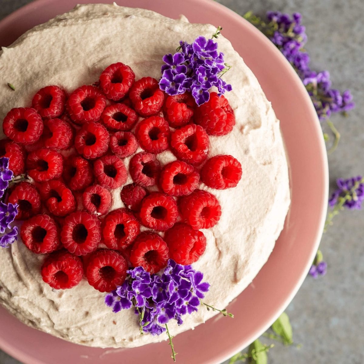 Vegan Raspberry Banana Birthday Cake