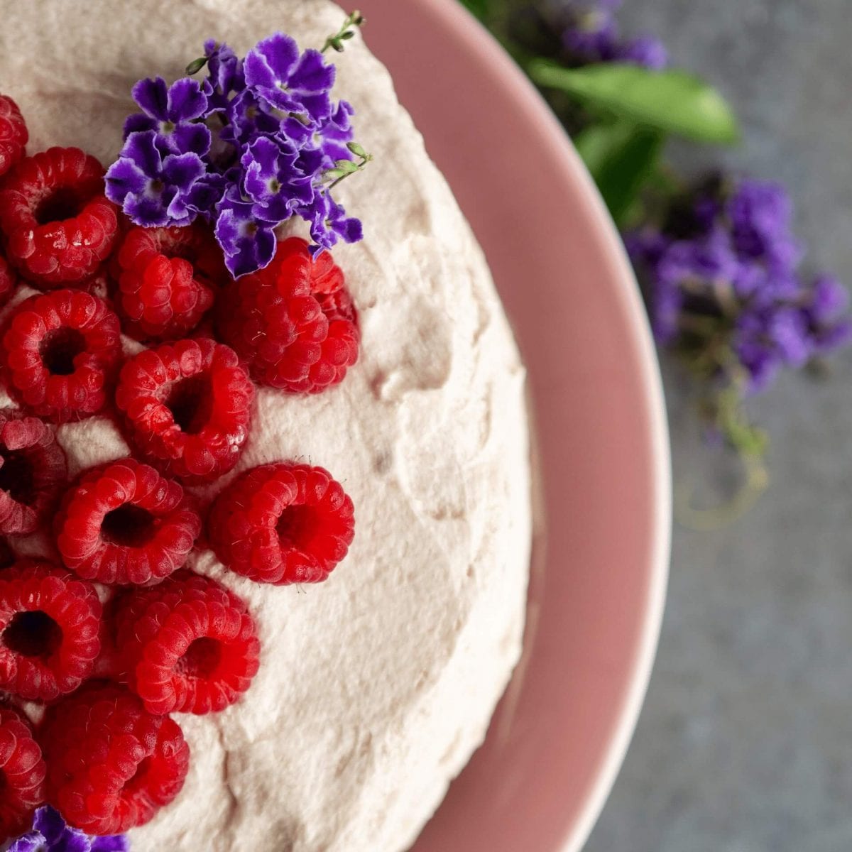 Vegan Raspberry Banana Birthday Cake